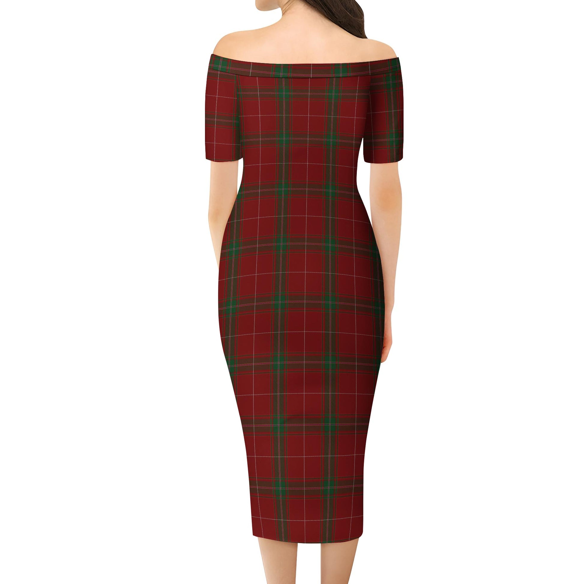 Carruthers Tartan Off Shoulder Lady Dress - Tartanvibesclothing