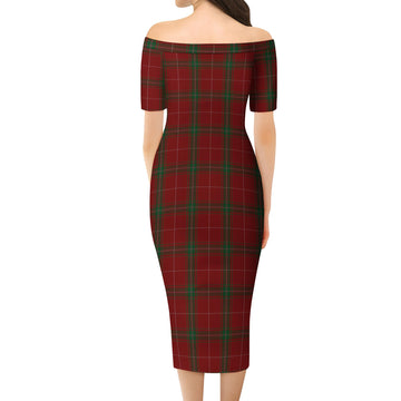 Carruthers Tartan Off Shoulder Lady Dress