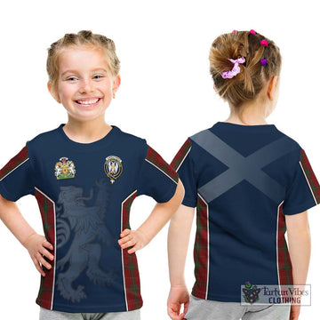 Carruthers Tartan Kid T-Shirt with Family Crest and Lion Rampant Vibes Sport Style