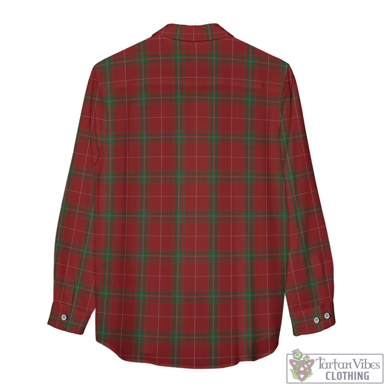 Tartan Vibes Clothing Carruthers Tartan Womens Casual Shirt with Family Crest