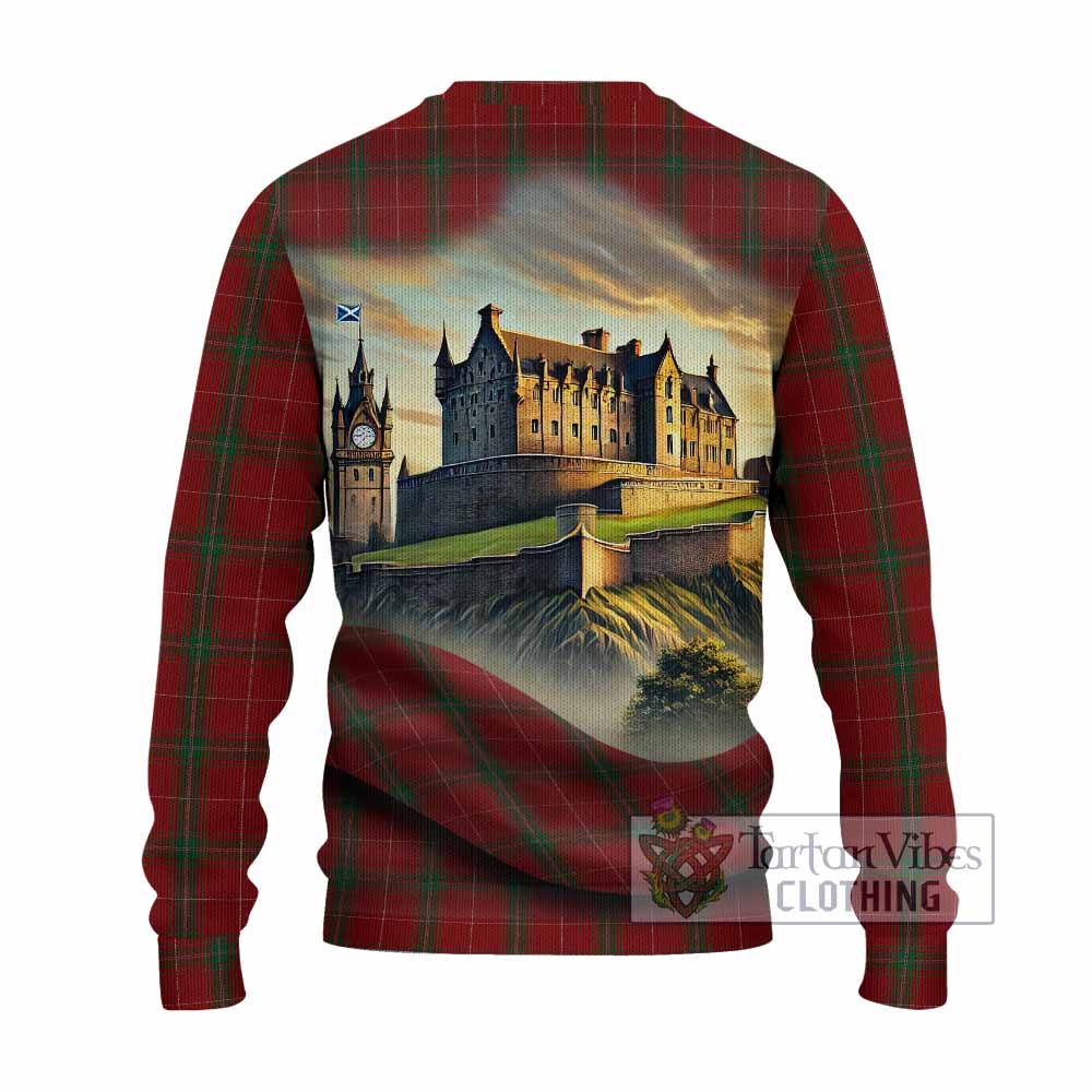 Carruthers Tartan Family Crest Knitted Sweater with Scottish Ancient Castle Style - Tartan Vibes Clothing