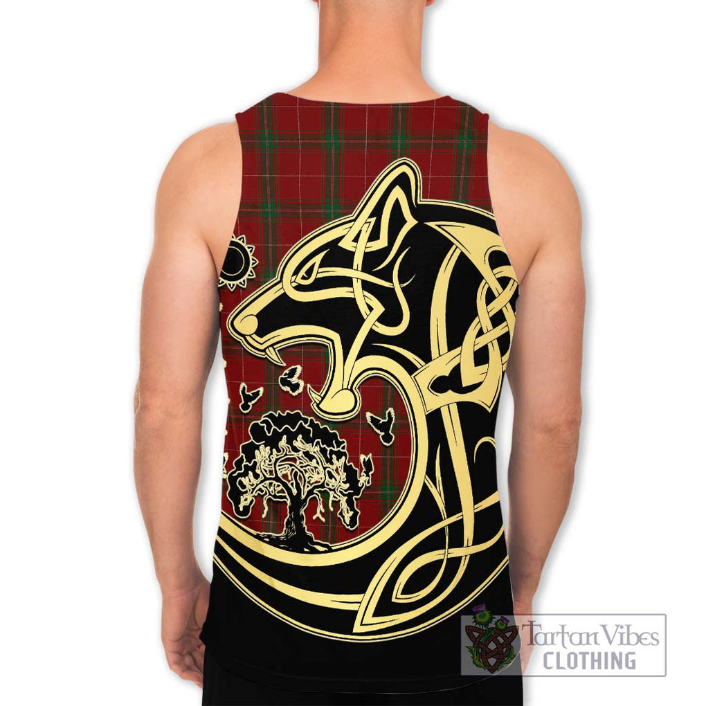 Carruthers Tartan Men's Tank Top with Family Crest Celtic Wolf Style - Tartan Vibes Clothing