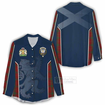 Carruthers Tartan Women's Casual Shirt with Family Crest and Lion Rampant Vibes Sport Style