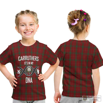 Carruthers Tartan Kid T-Shirt with Family Crest DNA In Me Style