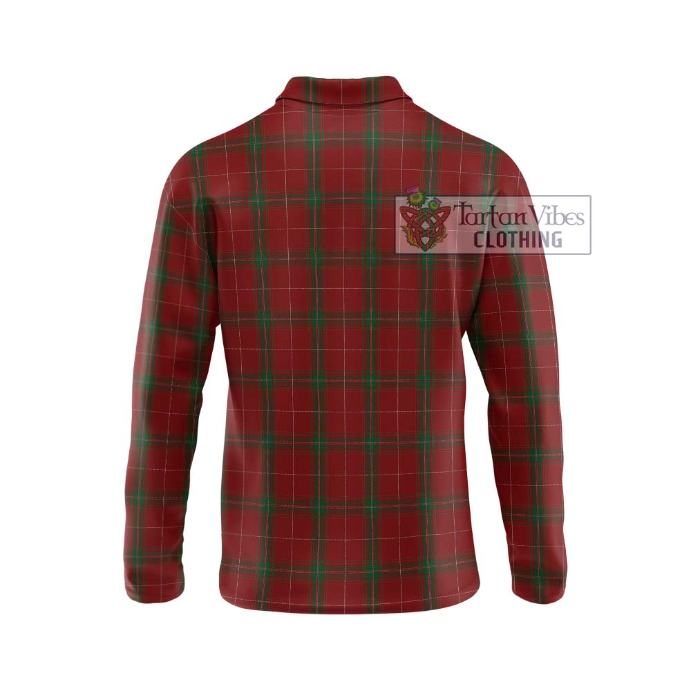 Carruthers Tartan Long Sleeve Polo Shirt with Family Crest DNA In Me Style - Tartanvibesclothing Shop