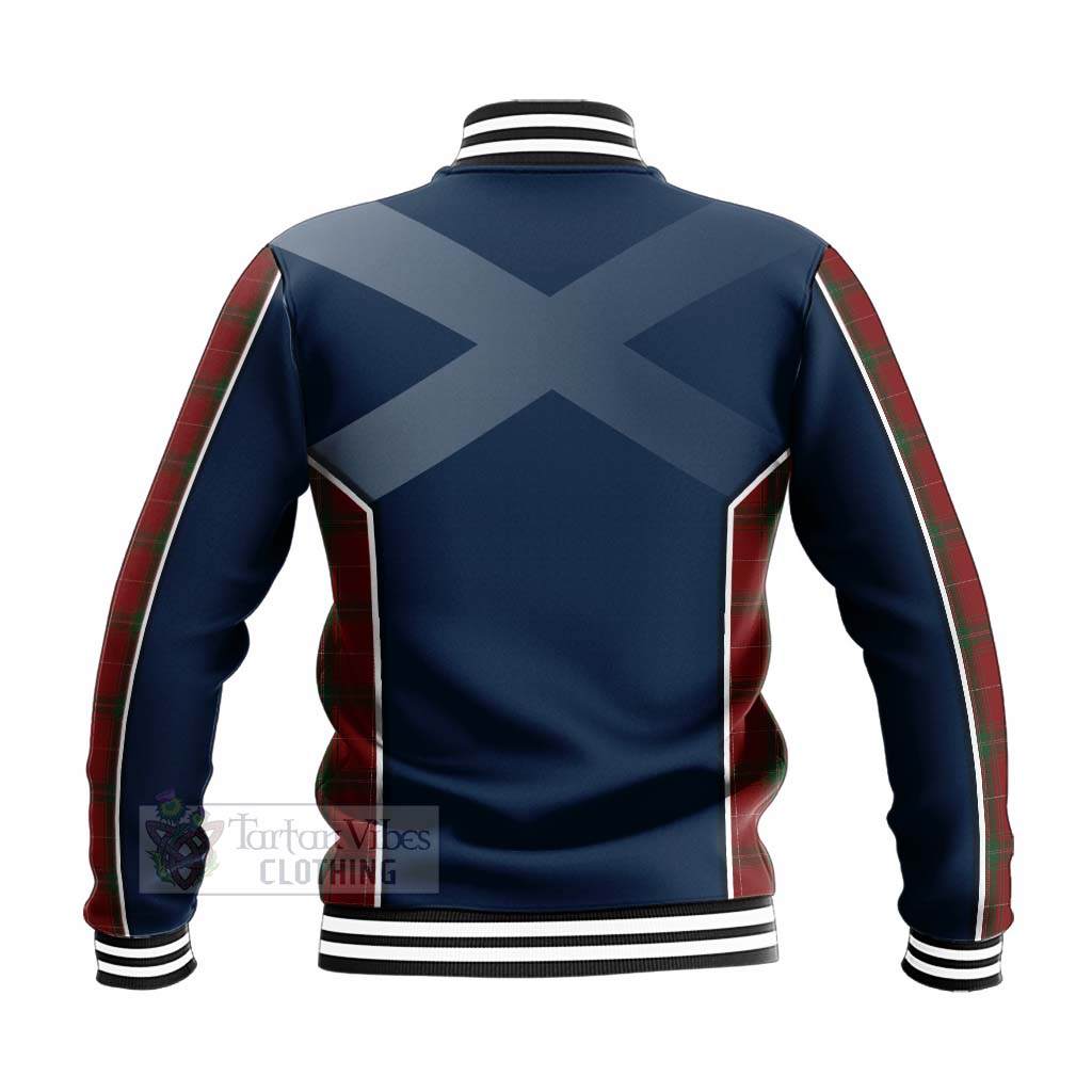 Tartan Vibes Clothing Carruthers Tartan Baseball Jacket with Family Crest and Scottish Thistle Vibes Sport Style