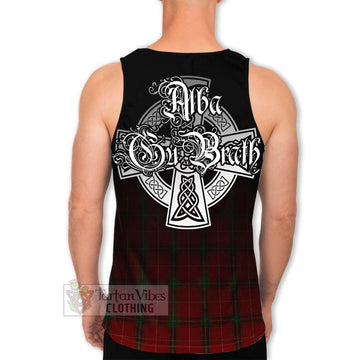 Carruthers Tartan Men's Tank Top Featuring Alba Gu Brath Family Crest Celtic Inspired