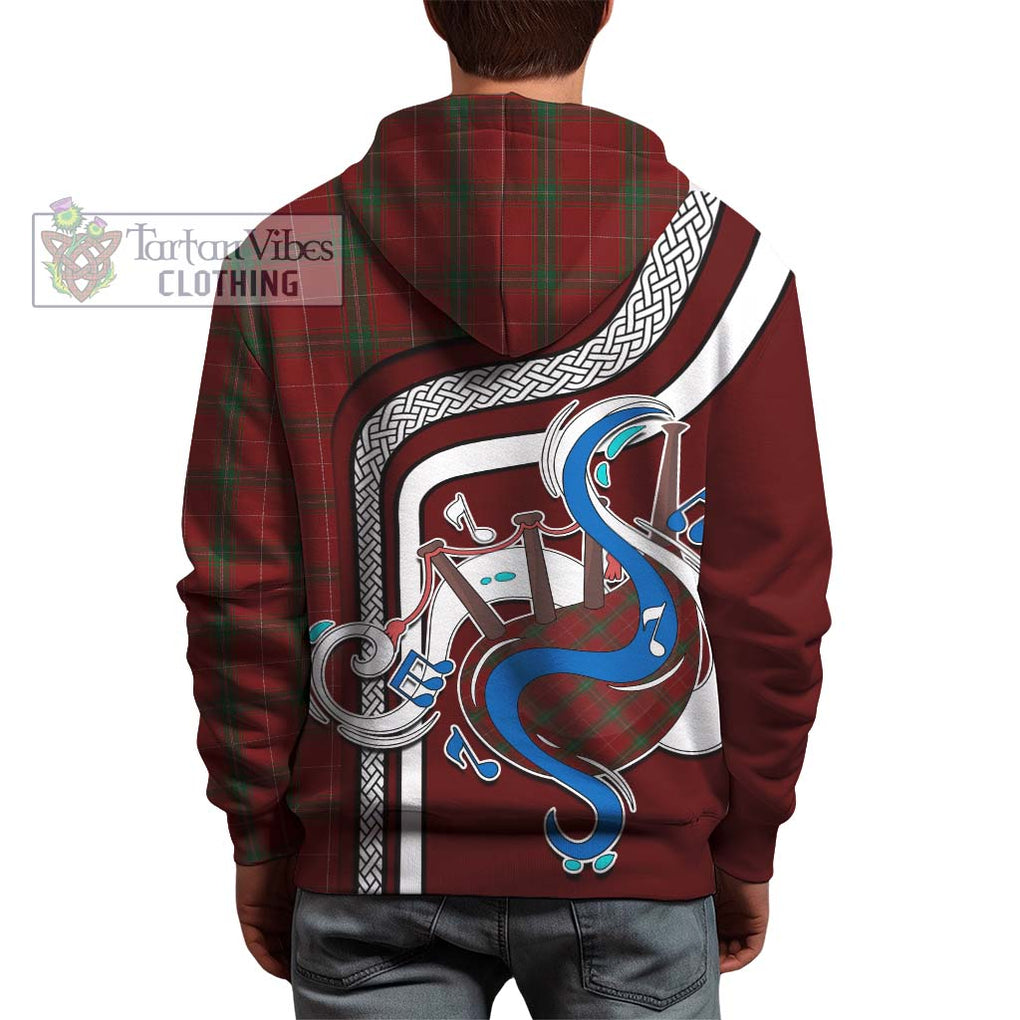 Carruthers Tartan Hoodie with Epic Bagpipe Style - Tartanvibesclothing Shop