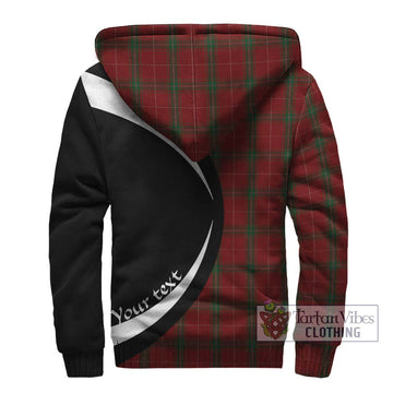 Carruthers Tartan Sherpa Hoodie with Family Crest Circle Style