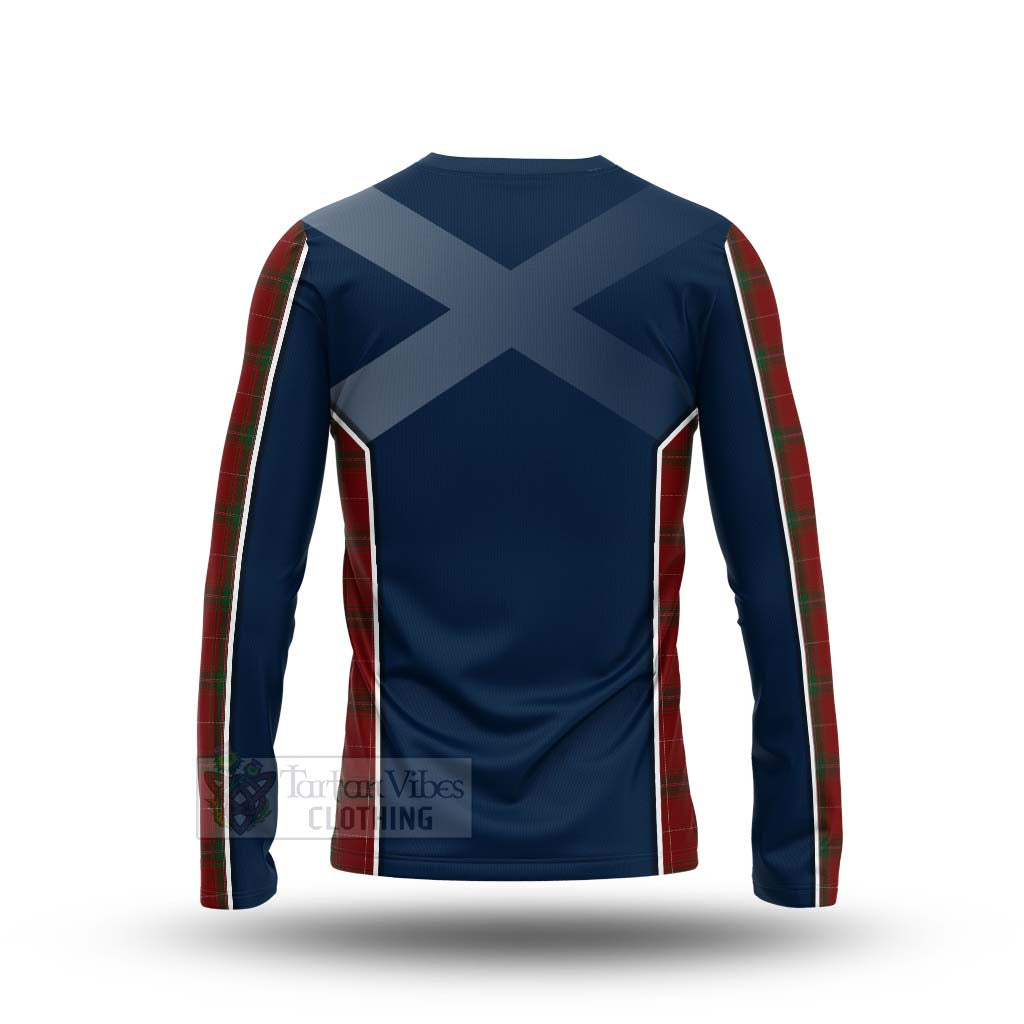 Tartan Vibes Clothing Carruthers Tartan Long Sleeve T-Shirt with Family Crest and Scottish Thistle Vibes Sport Style