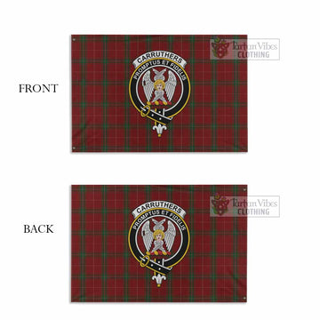 Carruthers Tartan House Flag with Family Crest