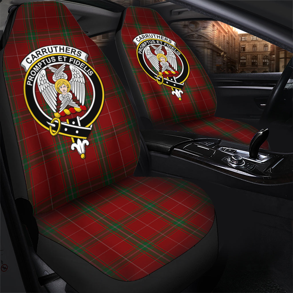 Carruthers Tartan Car Seat Cover with Family Crest - Tartanvibesclothing