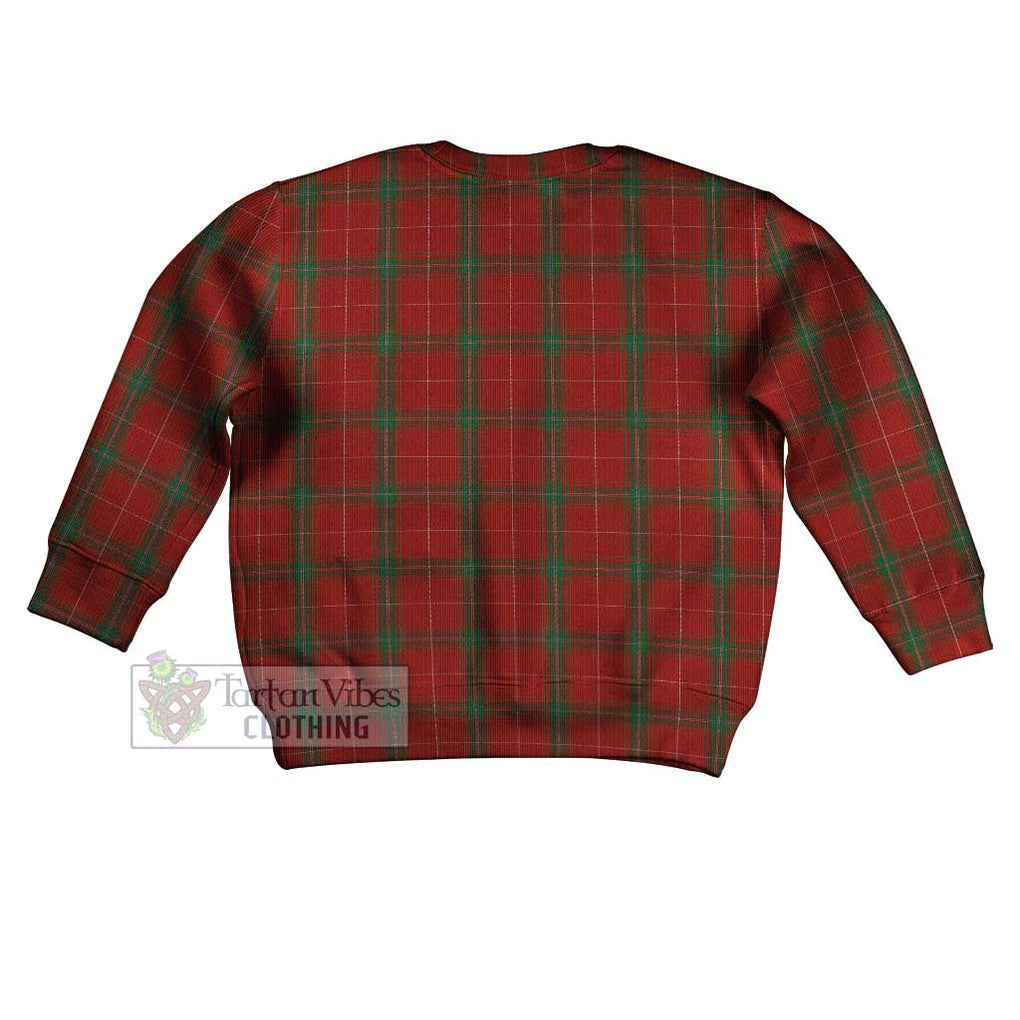 Tartan Vibes Clothing Carruthers Tartan Kid Ugly Sweater with Family Crest