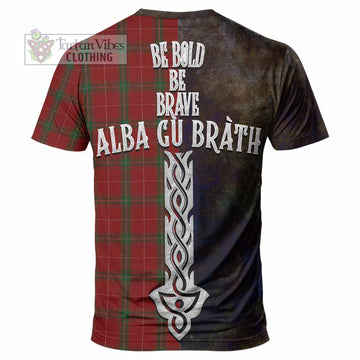 Carruthers Tartan Family Crest T-Shirt Alba Gu Brath Be Brave Lion Ancient Style - Tartan Vibes Clothing