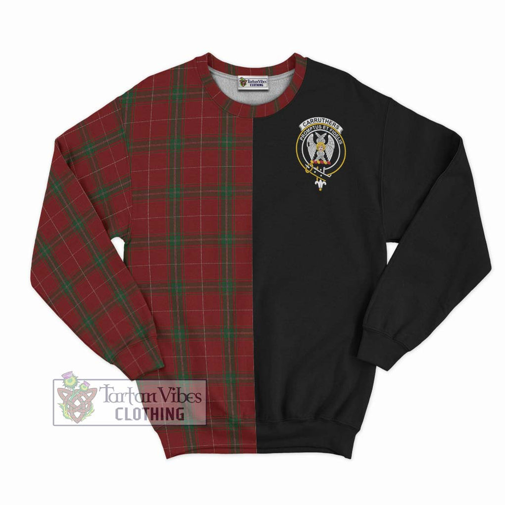 Carruthers Tartan Sweatshirt with Family Crest and Half Of Me Style - Tartan Vibes Clothing