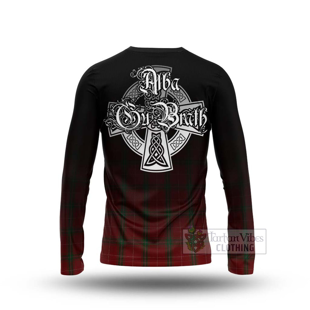 Tartan Vibes Clothing Carruthers Tartan Long Sleeve T-Shirt Featuring Alba Gu Brath Family Crest Celtic Inspired