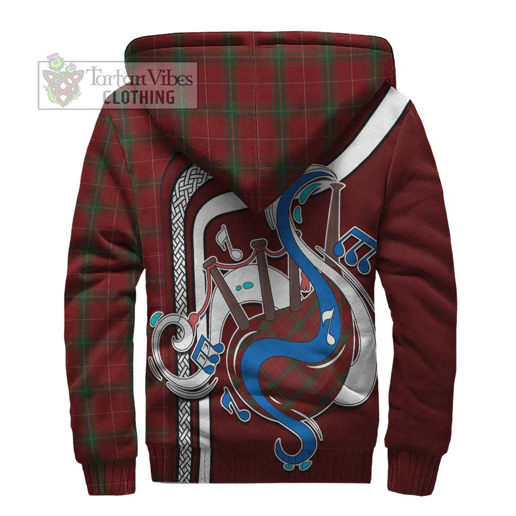 Carruthers Tartan Sherpa Hoodie with Epic Bagpipe Style - Tartanvibesclothing Shop