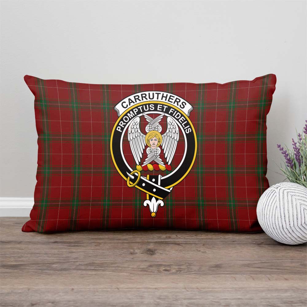 Carruthers Tartan Pillow Cover with Family Crest Rectangle Pillow Cover - Tartanvibesclothing