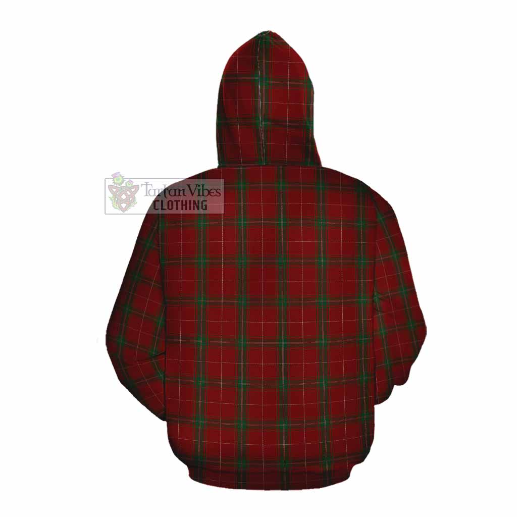 Tartan Vibes Clothing Carruthers Tartan Cotton Hoodie with Family Crest DNA In Me Style