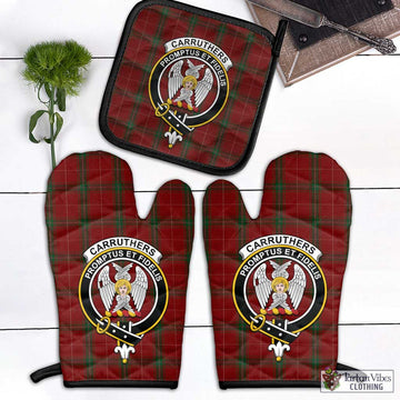 Carruthers Tartan Combo Oven Mitt & Pot-Holder with Family Crest