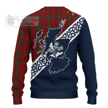 Carruthers Tartan Ugly Sweater Featuring Thistle and Scotland Map