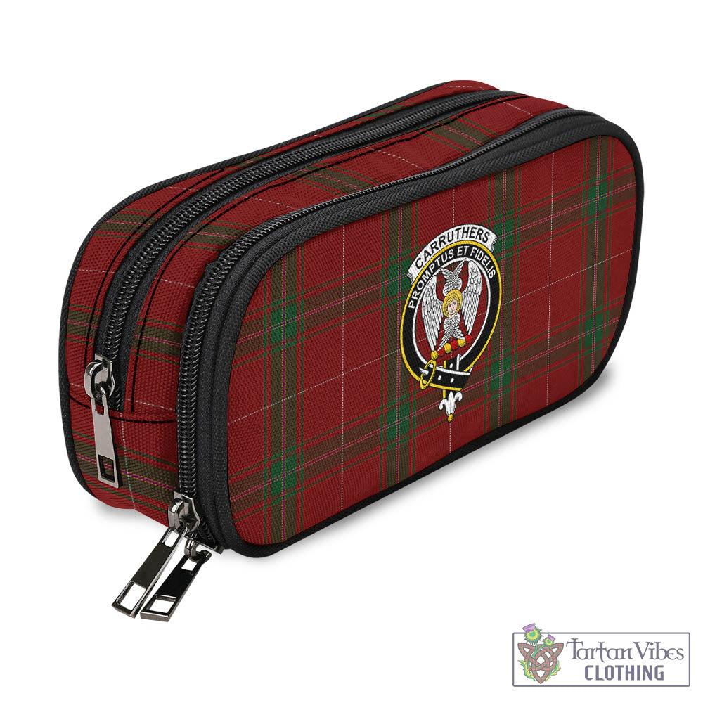 Tartan Vibes Clothing Carruthers Tartan Pen and Pencil Case with Family Crest