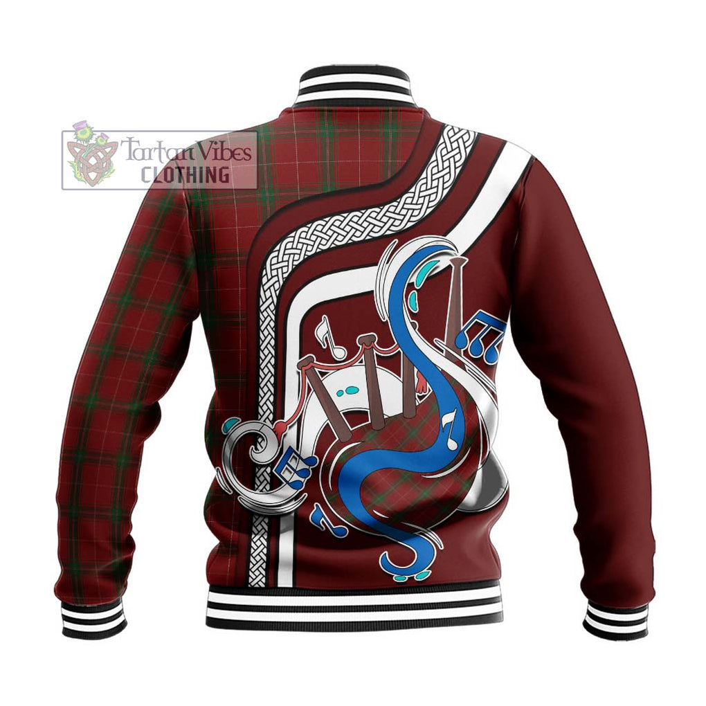 Tartan Vibes Clothing Carruthers Tartan Baseball Jacket with Epic Bagpipe Style