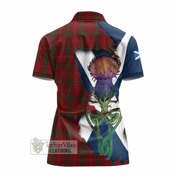 Carruthers Tartan Family Crest Women's Polo Shirt Scottish Thistle Celtic Inspired - Tartan Vibes Clothing