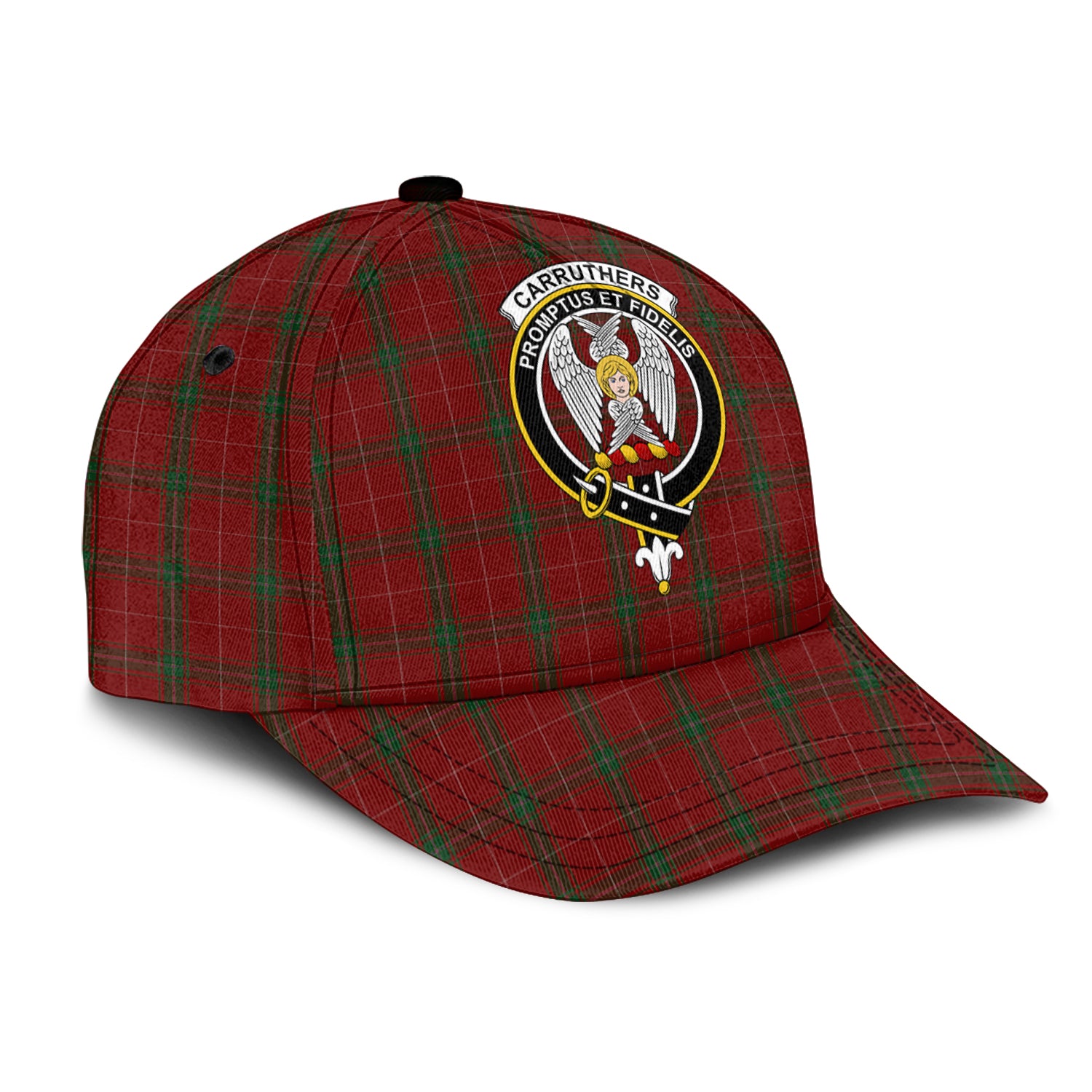 Carruthers Tartan Classic Cap with Family Crest - Tartan Vibes Clothing