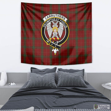 Carruthers Tartan Tapestry Wall Hanging and Home Decor for Room with Family Crest