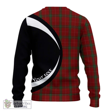 Carruthers Tartan Knitted Sweater with Family Crest Circle Style