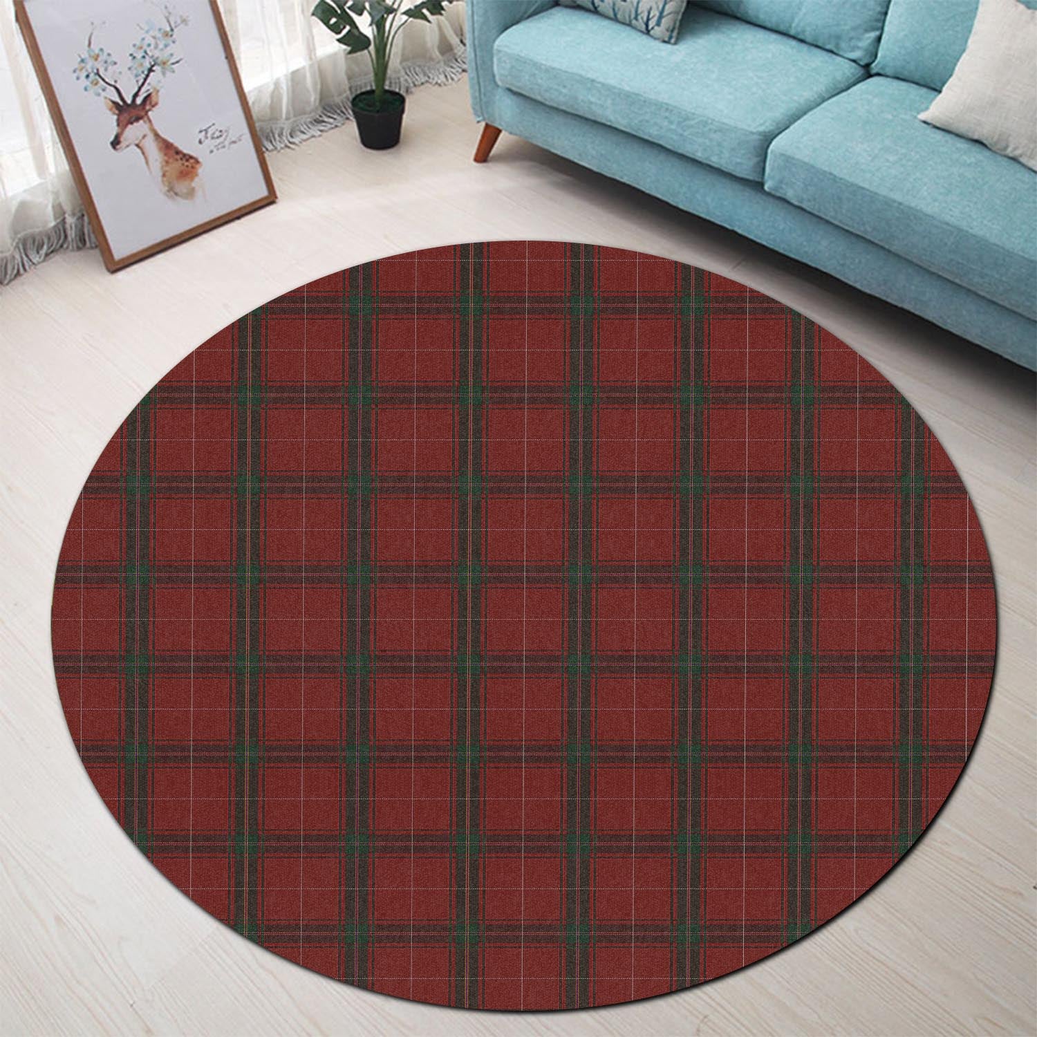 Carruthers Tartan Round Rug - Tartanvibesclothing