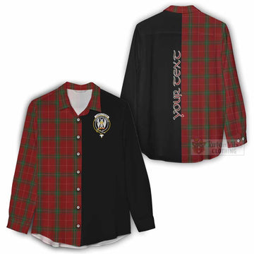 Carruthers Tartan Women's Casual Shirt with Family Crest and Half Of Me Style