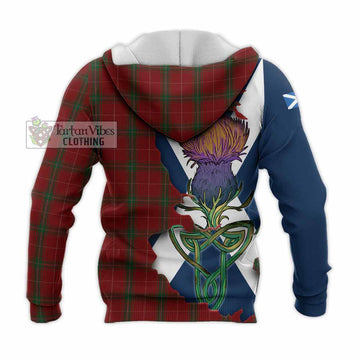 Carruthers Tartan Family Crest Knitted Hoodie Scottish Thistle Celtic Inspired - Tartan Vibes Clothing