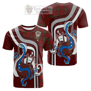 Carruthers Tartan Cotton T-shirt with Epic Bagpipe Style