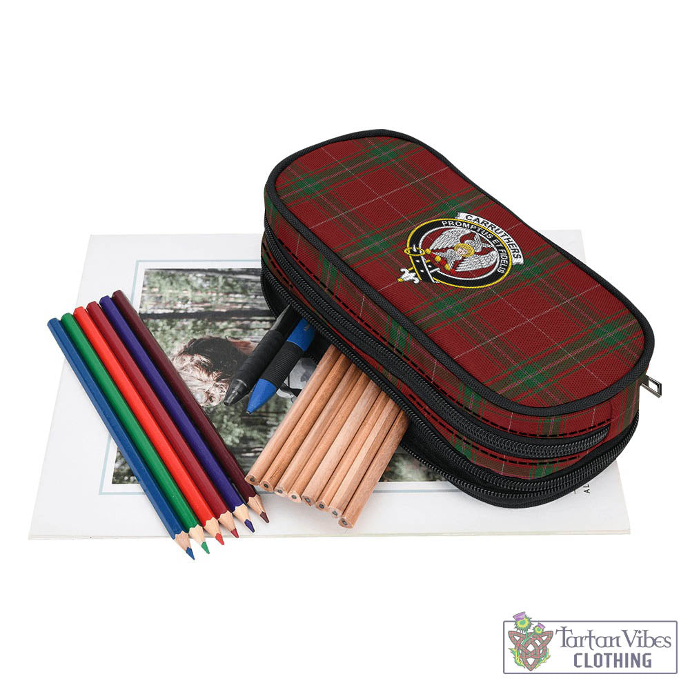 Tartan Vibes Clothing Carruthers Tartan Pen and Pencil Case with Family Crest