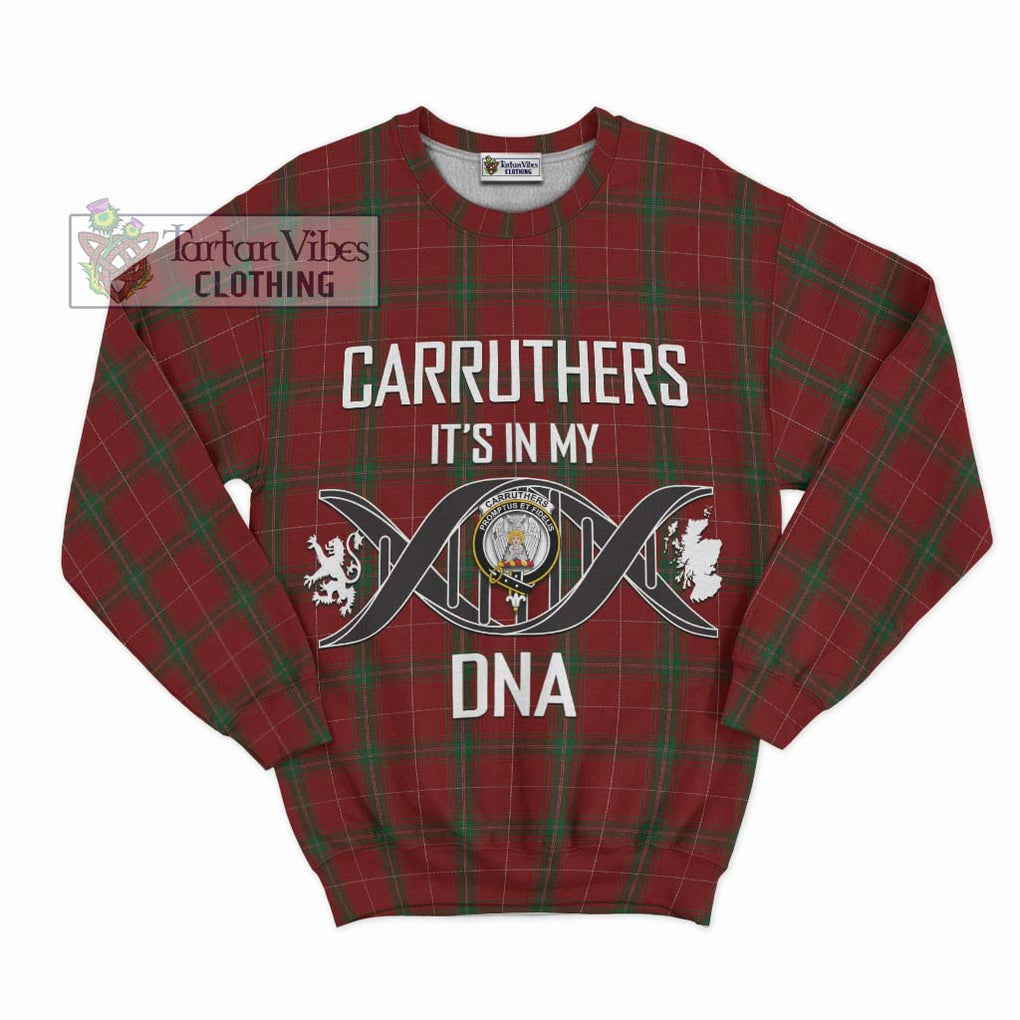 Carruthers Tartan Sweatshirt with Family Crest DNA In Me Style - Tartanvibesclothing Shop