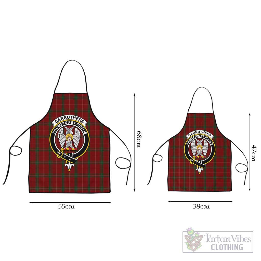 Carruthers Tartan Apron with Family Crest Black L 55x68 cm - Tartan Vibes Clothing