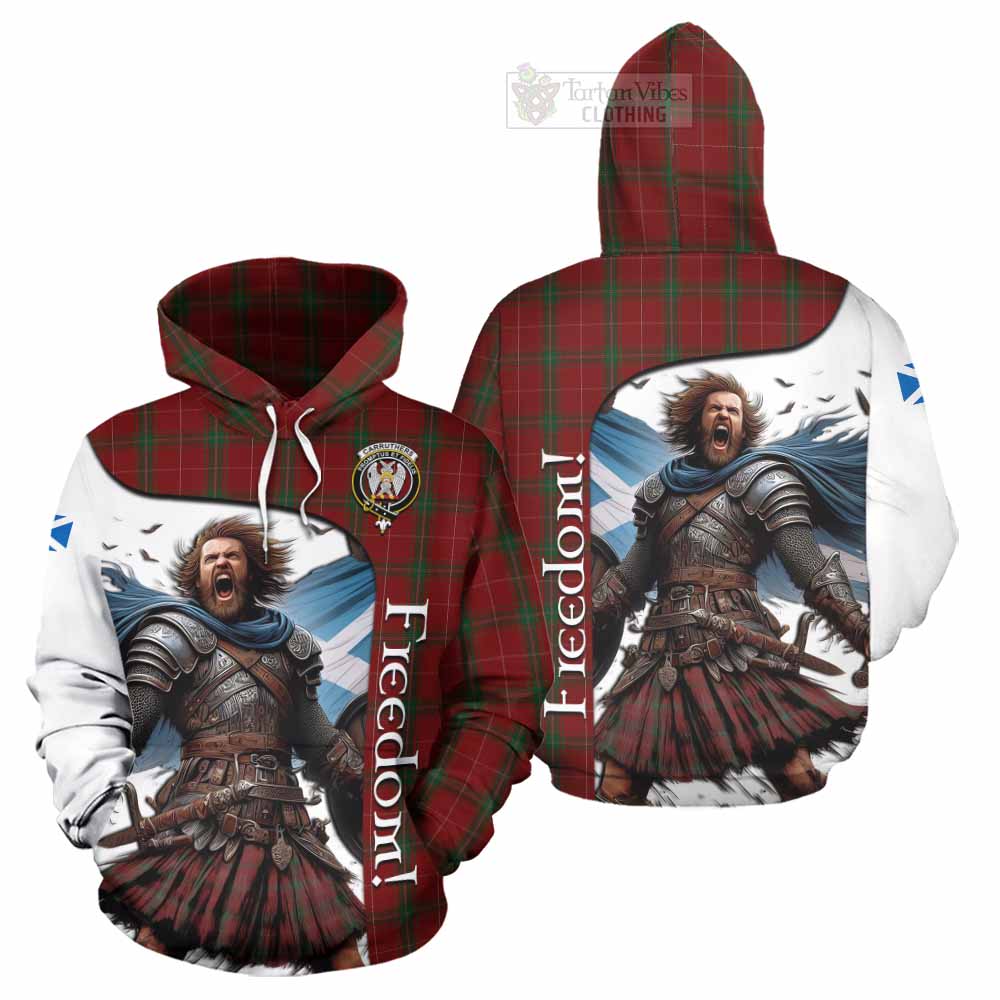 Tartan Vibes Clothing Carruthers Crest Tartan Hoodie Inspired by the Freedom of Scottish Warrior