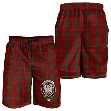 Carruthers Tartan Mens Shorts with Family Crest