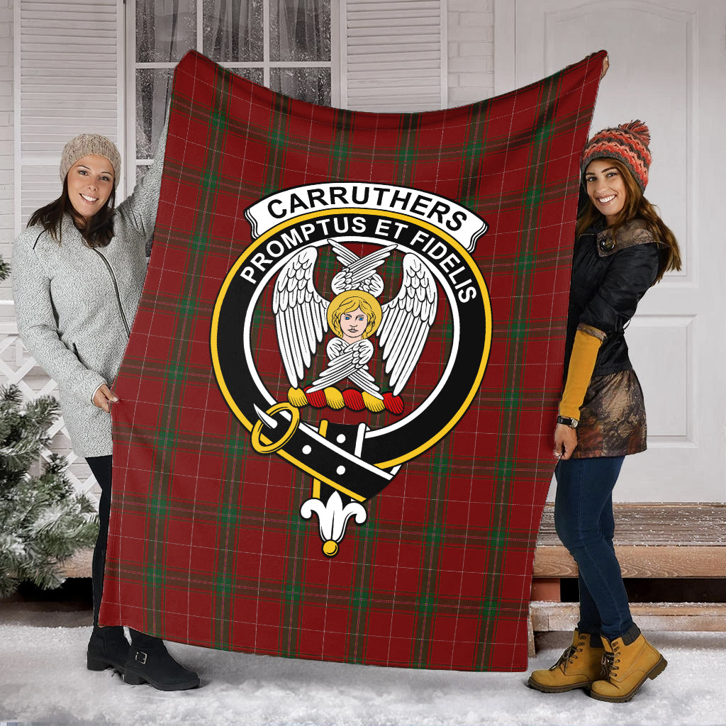 Carruthers Tartan Blanket with Family Crest - Tartan Vibes Clothing