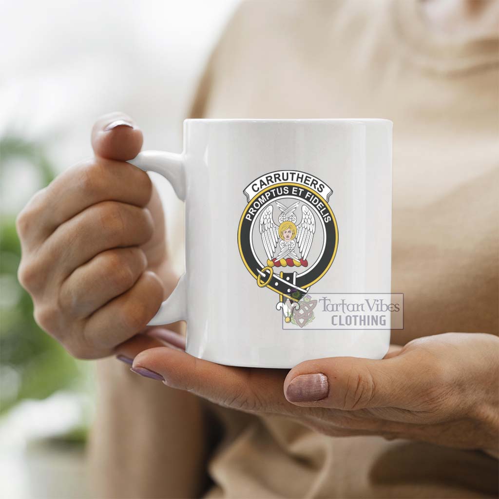 Carruthers Family Crest Ceramic Mug - 2D-tartanvibesclothing