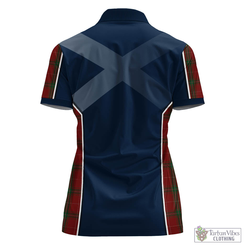 Tartan Vibes Clothing Carruthers Tartan Women's Polo Shirt with Family Crest and Scottish Thistle Vibes Sport Style