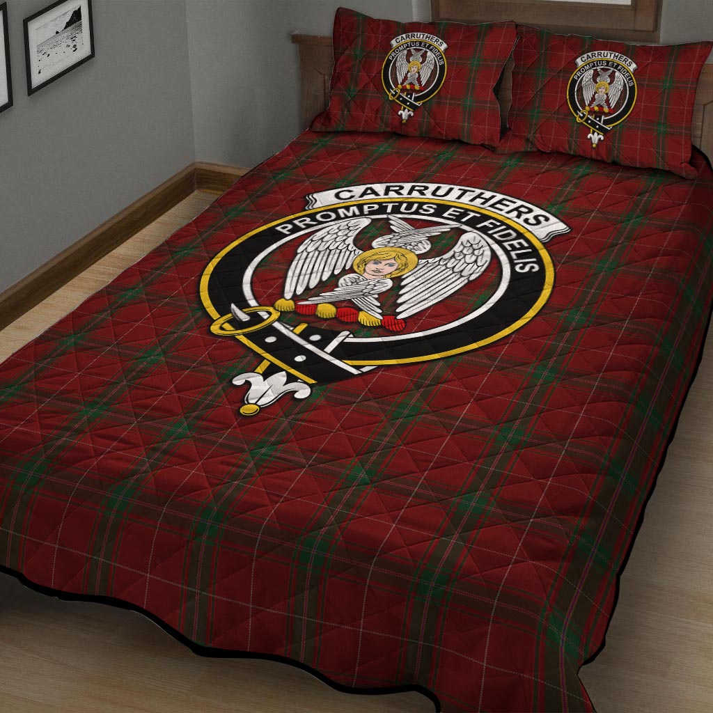 Carruthers Tartan Quilt Bed Set with Family Crest - Tartan Vibes Clothing