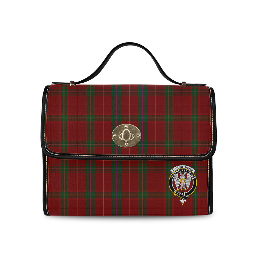 carruthers-tartan-leather-strap-waterproof-canvas-bag-with-family-crest