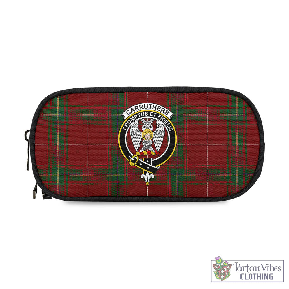 Tartan Vibes Clothing Carruthers Tartan Pen and Pencil Case with Family Crest