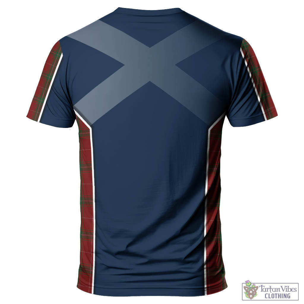 Tartan Vibes Clothing Carruthers Tartan T-Shirt with Family Crest and Lion Rampant Vibes Sport Style