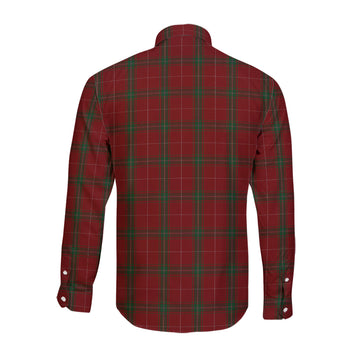 Carruthers Tartan Long Sleeve Button Up Shirt with Family Crest