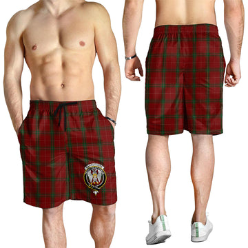 Carruthers Tartan Mens Shorts with Family Crest