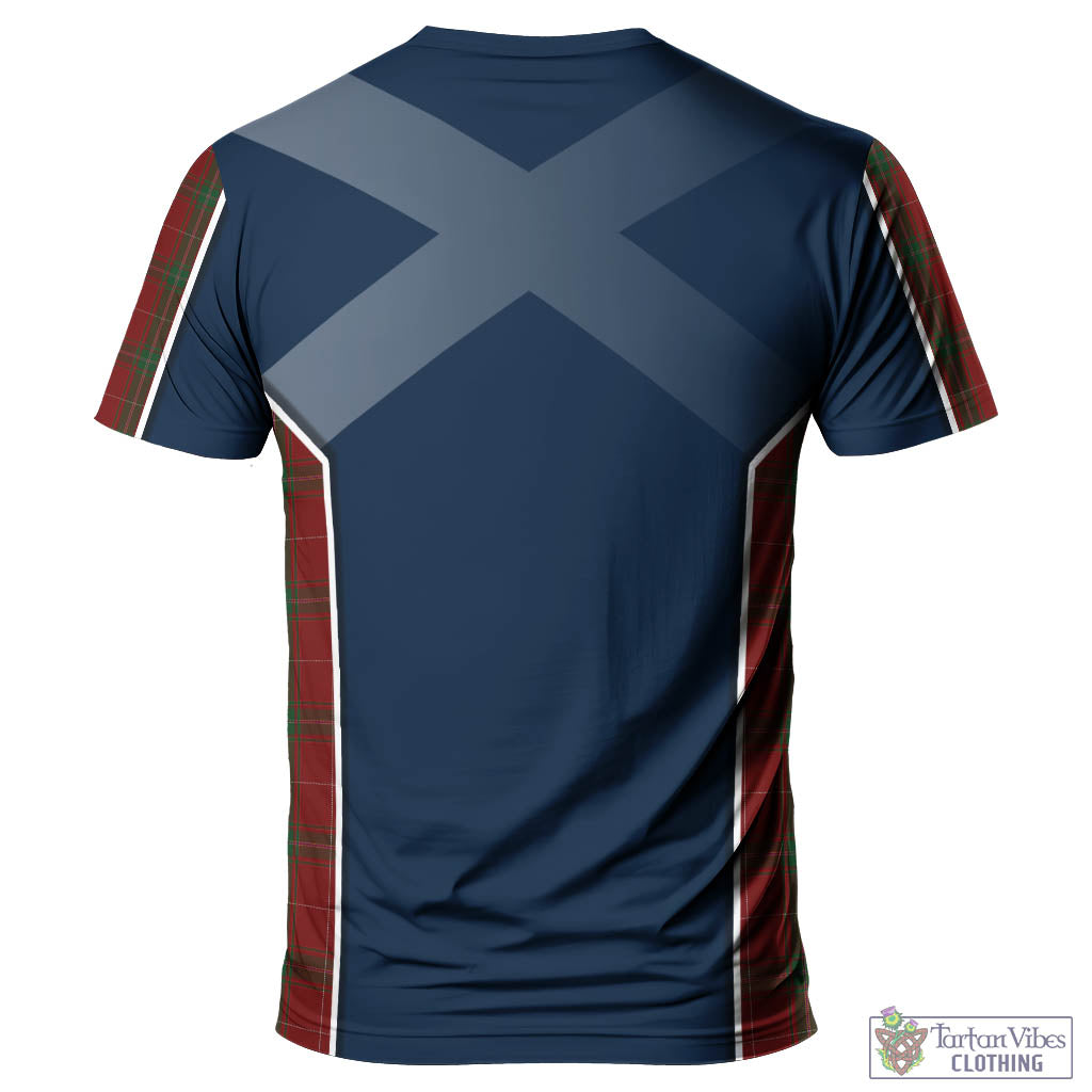 Tartan Vibes Clothing Carruthers Tartan T-Shirt with Family Crest and Scottish Thistle Vibes Sport Style